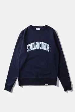 Hot Standard Plain Navy Men Sweatshirts