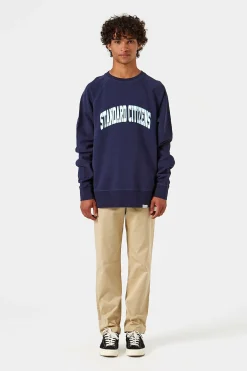 Hot Standard Plain Navy Men Sweatshirts