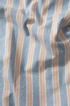 Store Striped Short Sleeve Plain Light Blue Men Shirts