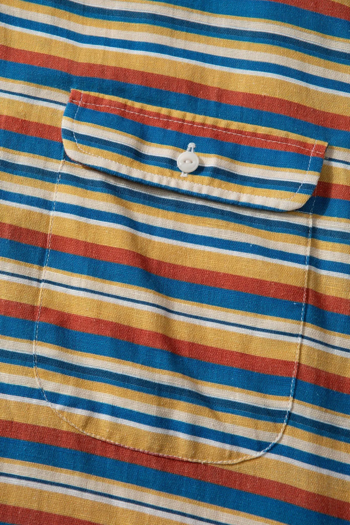 Outlet Stripes Short Sleeve Shirt Horizontal Stripes Blue Men Shirts