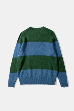 Fashion Stripes Sweater Plain Navy Men Knitwear