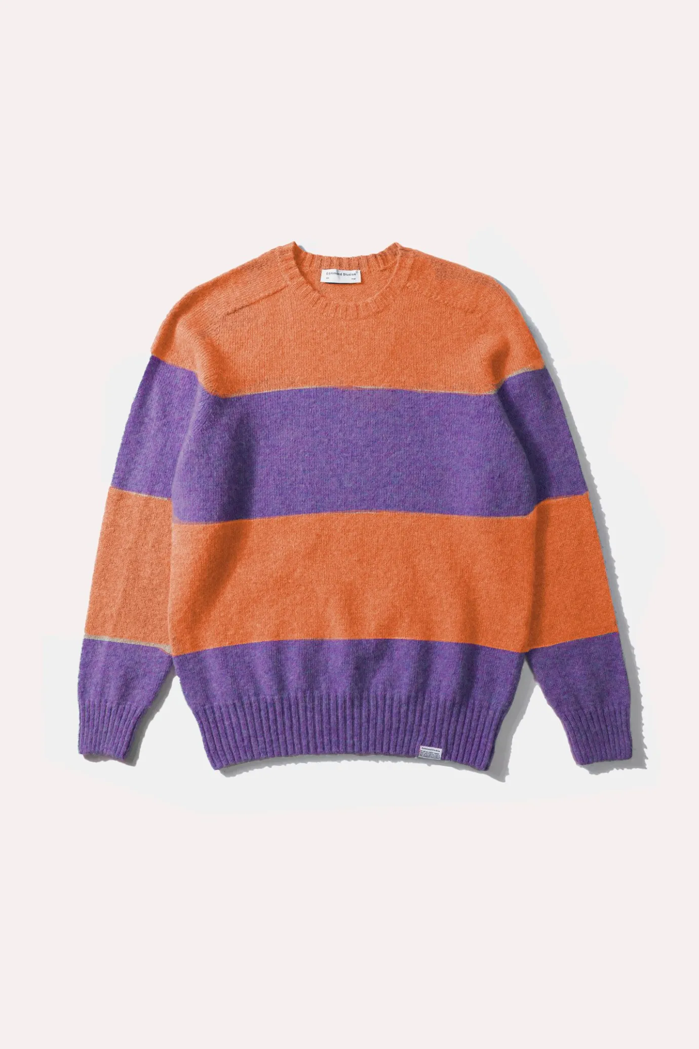 New Stripes Sweater Plain Orange Men Knitwear