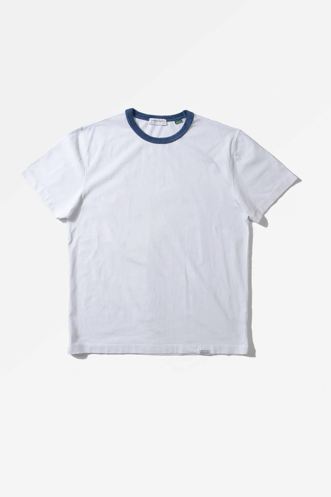 New Terry Color Rib Plain Off White Men T-Shirts
