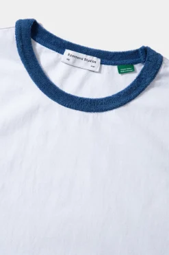 New Terry Color Rib Plain Off White Men T-Shirts