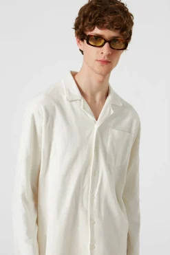 Hot Terry Long Shirt Plain Off White Men Shirts