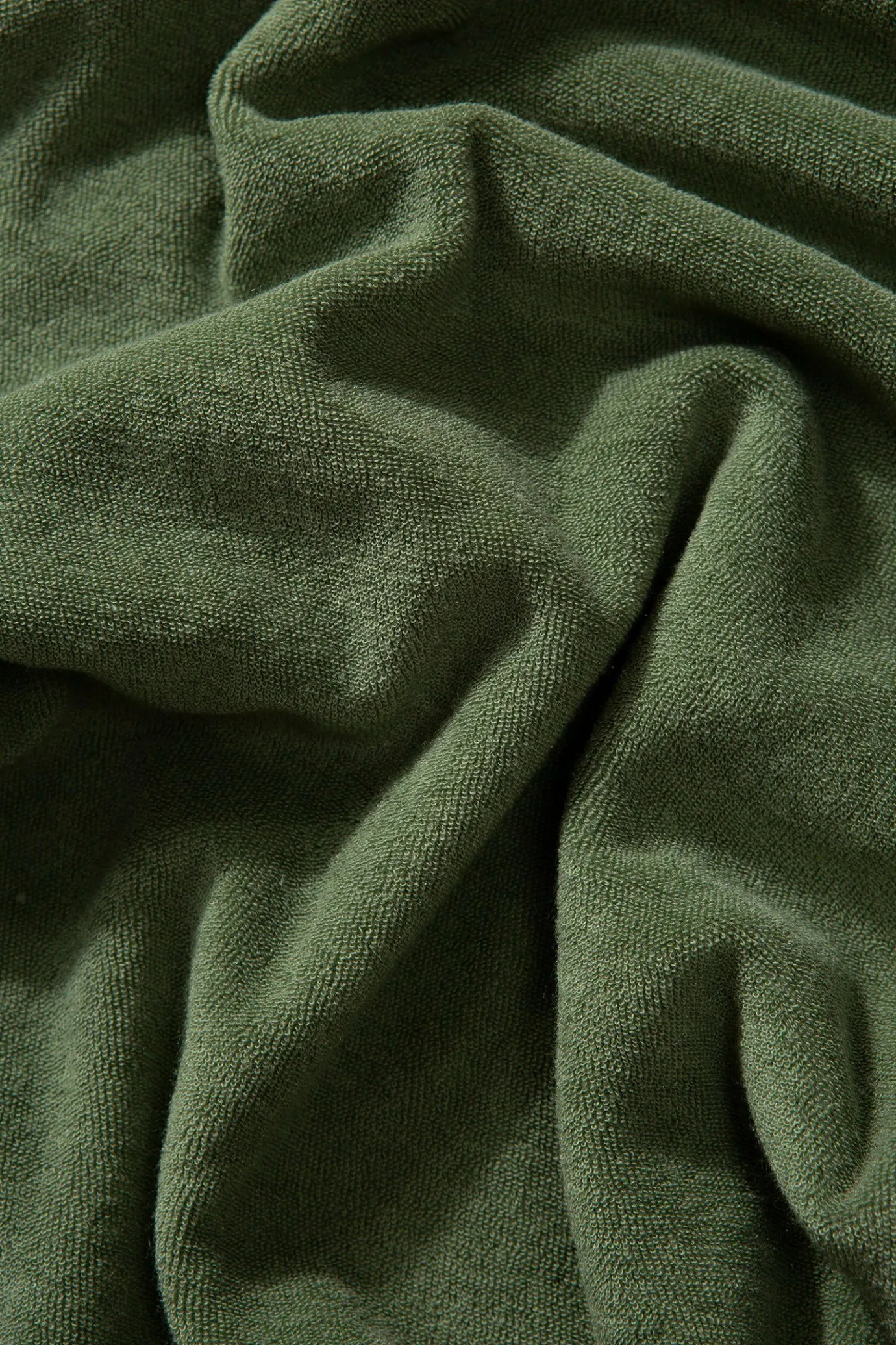 Hot Terry Polo Plain Olive Men Polos