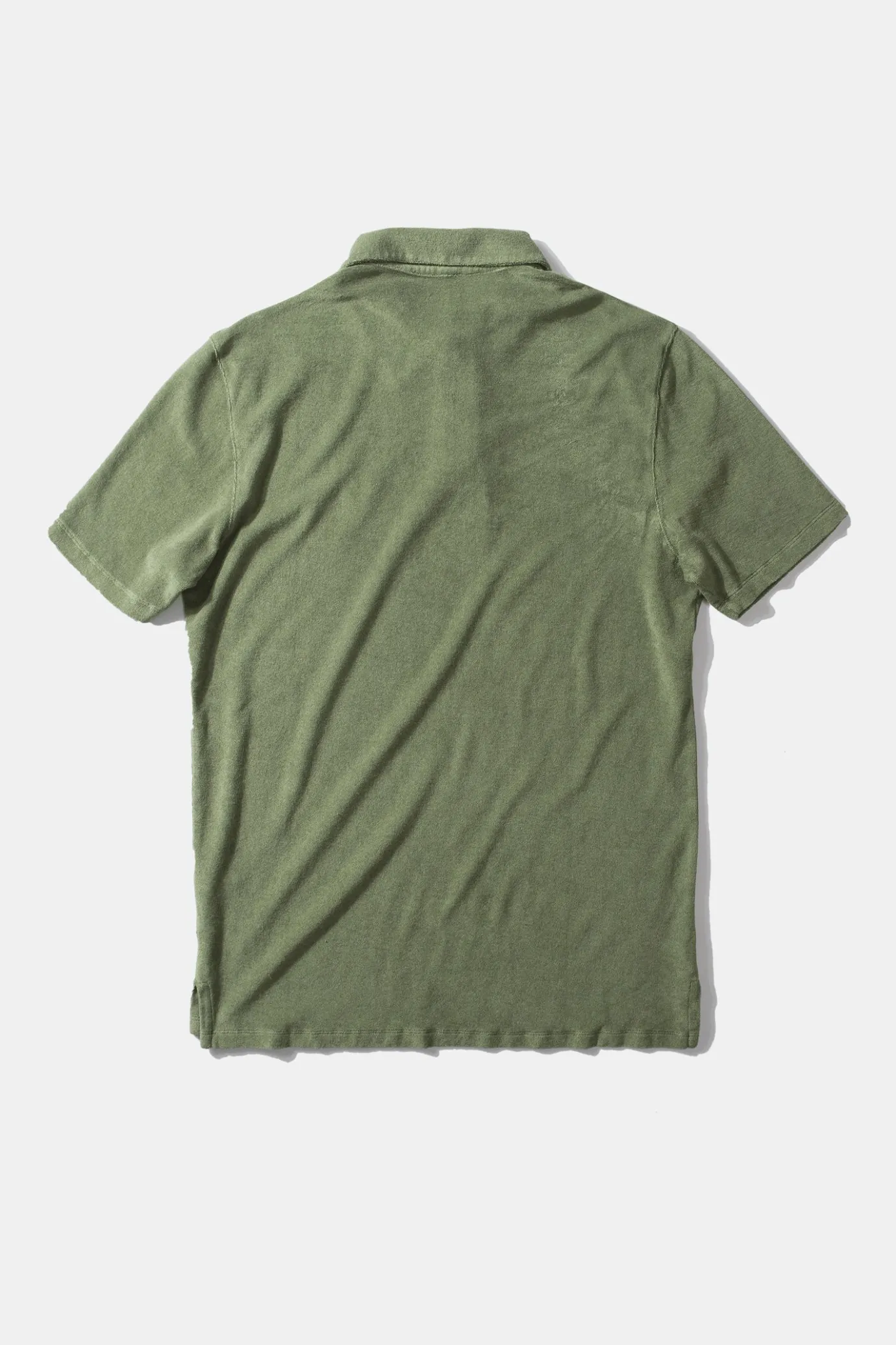 Hot Terry Polo Plain Olive Men Polos