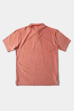 Flash Sale Terry Polo Plain Salmon Men Polos