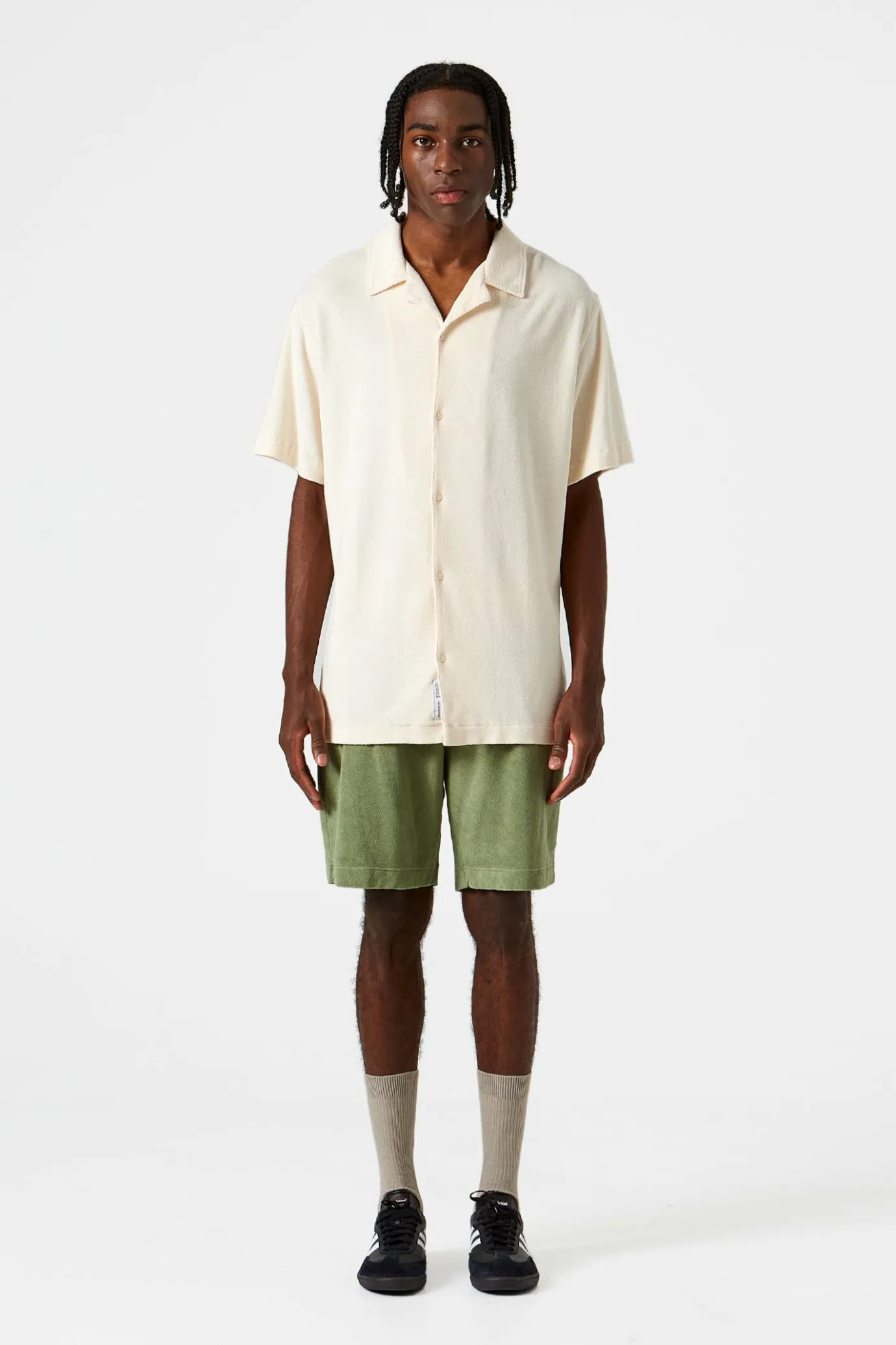 Hot Terry Shirt Plain Off White Men Shirts