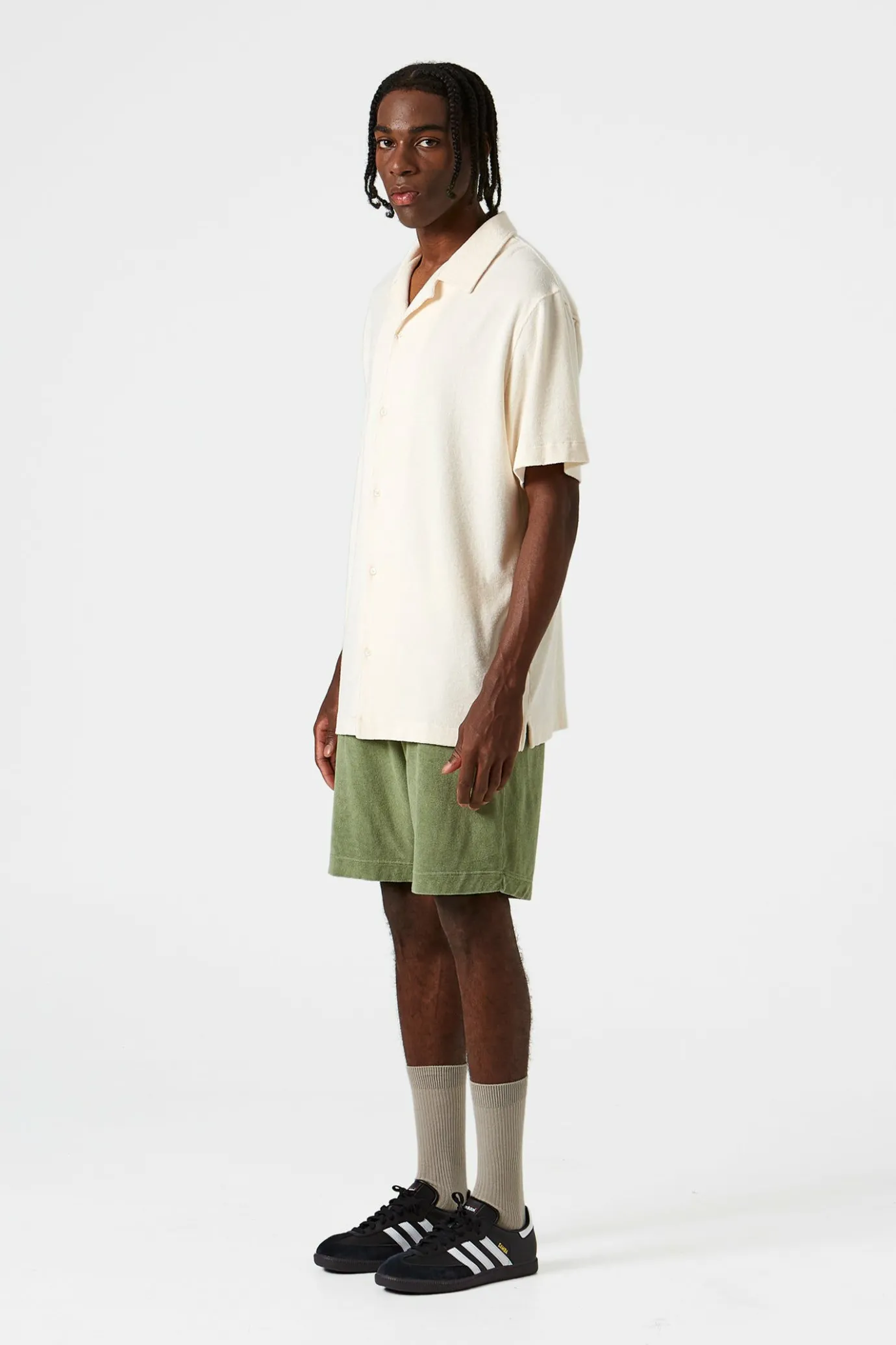 Hot Terry Shirt Plain Off White Men Shirts