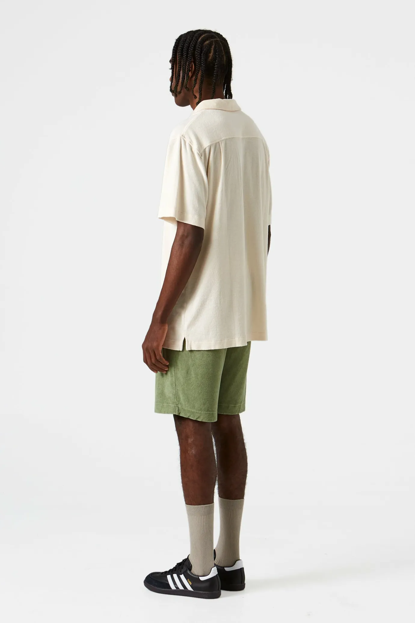 Hot Terry Shirt Plain Off White Men Shirts