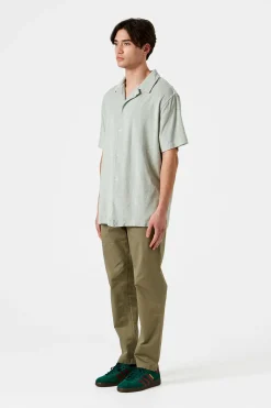 Cheap Terry Shirt Plain Sage Men Shirts