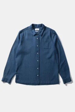 Hot Waffle Denim Shirt Plain Stonewash Men Shirts