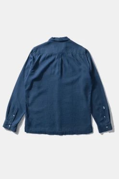 Hot Waffle Denim Shirt Plain Stonewash Men Shirts