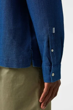 Hot Waffle Denim Shirt Plain Stonewash Men Shirts