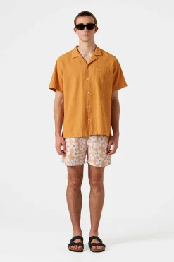 Outlet Walsh Pocket Plain Orange Men Swimwear