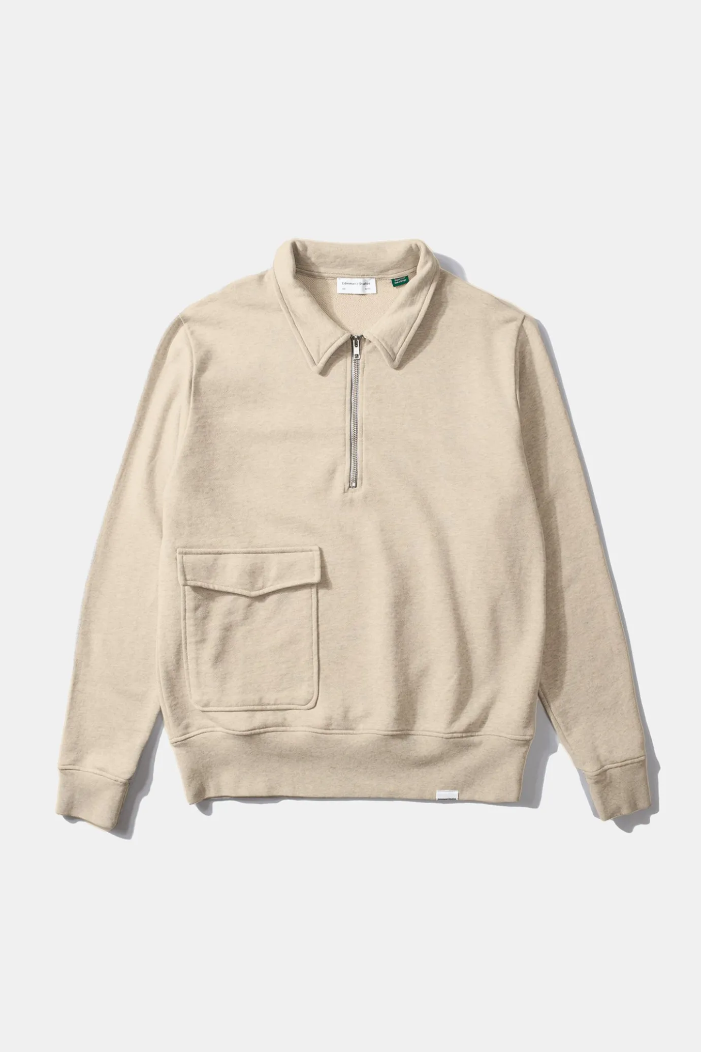 Hot Warm Up Plain Beige Men Sweatshirts