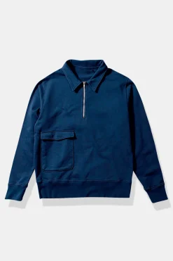 New Warm Up Plain Navy Men Sweatshirts