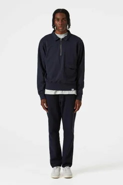 New Warm Up Plain Navy Men Sweatshirts
