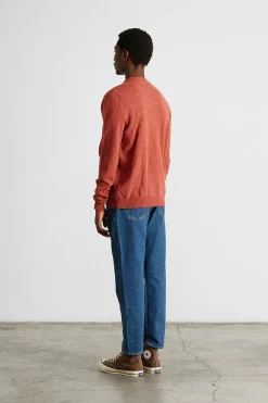 Online Wool Polo Plain Copper Men Knitwear