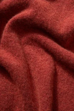 Online Wool Polo Plain Copper Men Knitwear